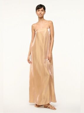 NWOT STAUD Delfina Rose Gold Dress